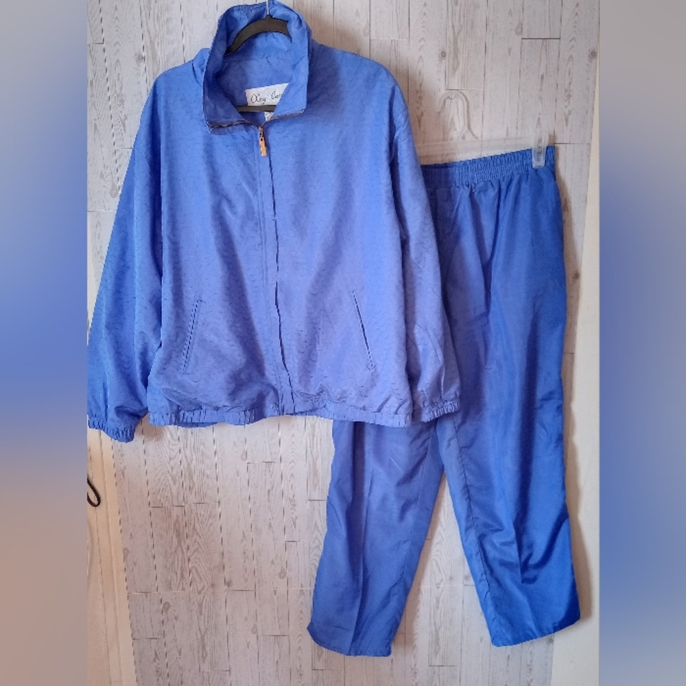 Oleg Cassini Blue Tracksuit Set Women's Size L